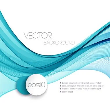 Smooth wave stream line abstract header layout. Vector illustration Stock Illustration