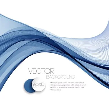 Smooth wave stream line abstract header layout. Vector illustration Illustrazione stock