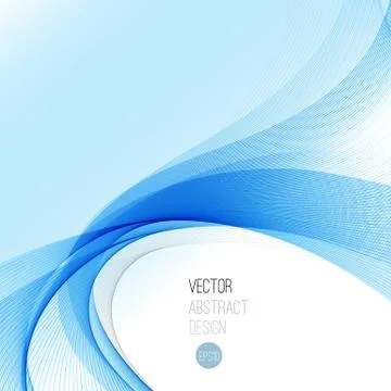 Smooth wave stream line abstract header layout. Vector illustration Stock Illustration