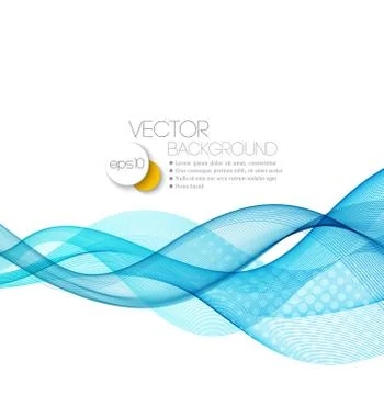 Smooth wave stream line abstract header layout. Vector illustration Stock Illustration