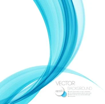 Smooth wave stream line abstract header layout. Vector illustration Stock Illustration