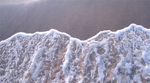 Smooth Waves On The Beach Stock Footage 55065256