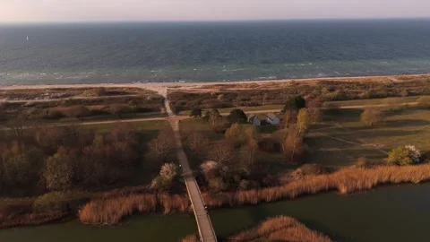 Smooth Waves On Magical Sandy Beach, Fabulous Blue Water, Denmark, Europe, panor Stock Footage 316845517