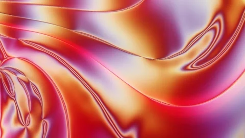 Smooth waves ripple with heat, glowing warmly Видео 340414508