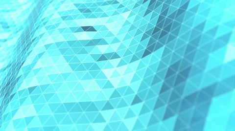 Smooth waving loop of blue polygons. Stock Footage 64229042