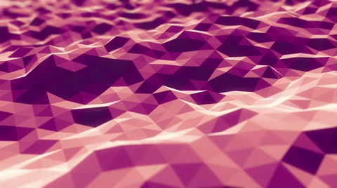Smooth waving loop of purple polygons. Stock-Footage 64229742