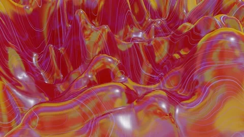 Smooth wavy deforming surface. abstract loop background. 3d render Stock Footage 156207309
