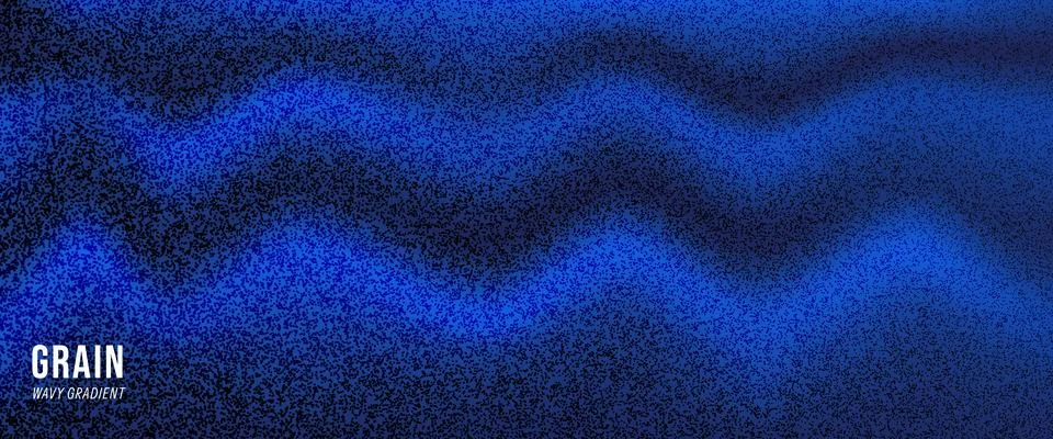 Smooth wavy grain gradient with navy and deep blue ripples for poster. Soft wavy Stock Illustration