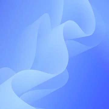 Smooth wavy translucent shapes, located diagonally on a gradient bluish backg Stock Illustration