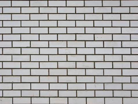 Smooth white brick wall Stock Photos