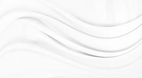 Smooth white fabric waves, elegant texture background Stock Illustration