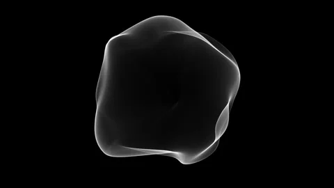 Smooth White Fluid Sphere Background Stock Footage 340248928