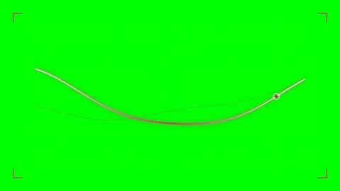 A smooth white parabolic curve centered on a bright vibrant green background Vídeos de archivo 340267048