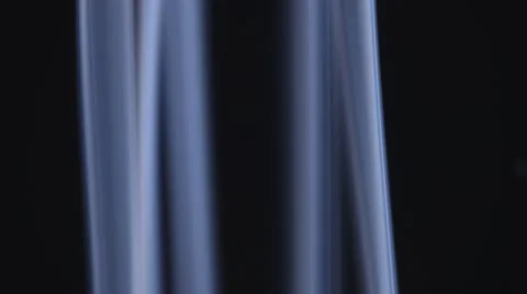 Smooth white smoke line on black background Video stock 65304074