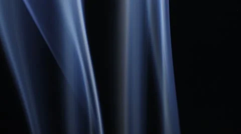 Smooth white smoke line on black background Stock Footage 65304352