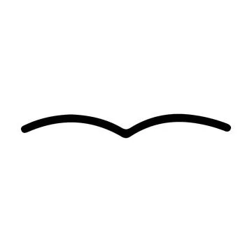 Smooth wide curve divider vector illustration with clean ornamental styling. Stock Illustration