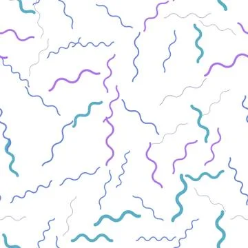 Smooth zig zag seamless pattern. Wavy lines abstract background Stock Illustration