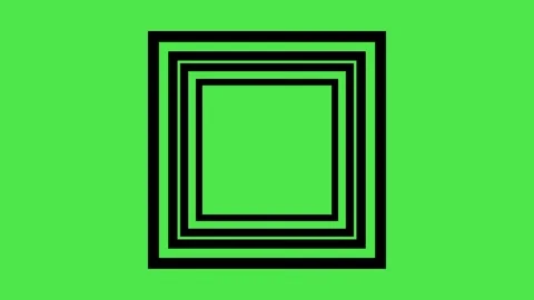 Smooth zoom in zoom out lines square spiral geometric on green screen. Stock Footage 335582368