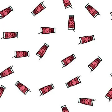 Smoothe beverage drink vector seamless pattern Stock Illustration