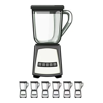 Smoothie blender kitchen cartoon vector graphic Stock Illustration