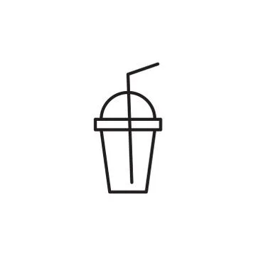 Smoothie cup icon vector on white background Stock Illustration
