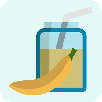 Smoothie flat icon Stock Illustration