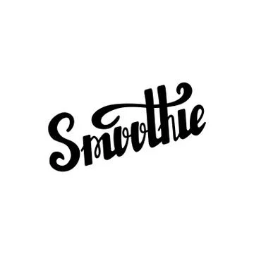 Smoothie hand written lettering Stock Illustration