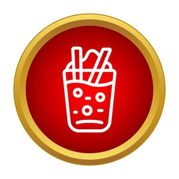 Smoothie or juice in cup flat icon Stock Illustration