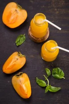 Smoothie from persimmon Foto stock