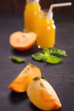 Smoothie from persimmon Foto stock