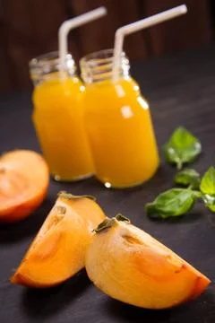 Smoothie from persimmon Foto stock