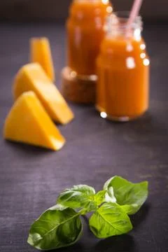 Smoothie from pumpkin Stock Photos