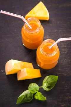 Smoothie from pumpkin Stock Photos