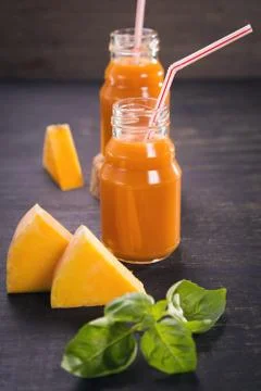 Smoothie from pumpkin Stock Photos