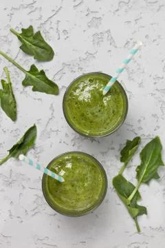 Smoothie spinach Stock Photos