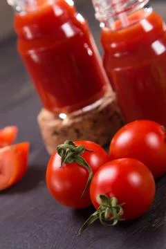 Smoothie from tomatoes Stock Photos