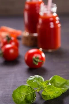 Smoothie from tomatoes Stock Photos