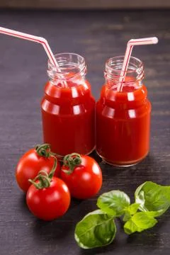 Smoothie from tomatoes Stock Photos