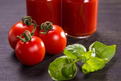 Smoothie from tomatoes Stock Photos