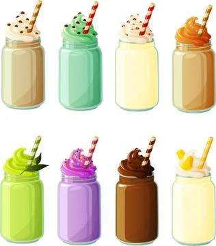 Smoothies and shakes Stock Illustration