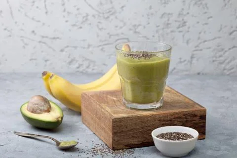 Smoothies avocado banana Stock Photos