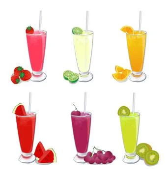 Smoothies fruit Illustrazione stock