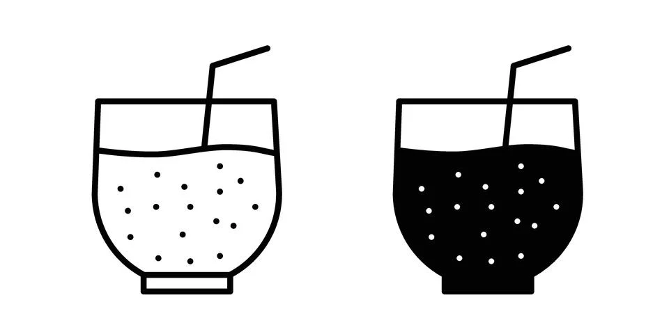 Smoothies icon design. Simple Vector illustrations.. Stock Illustration