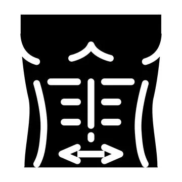 Smoothing abdominal muscles icon Vector Glyph Illustration Stock Illustration