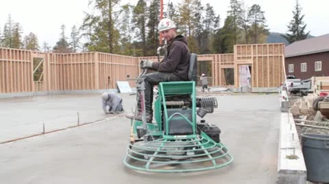 Smoothing concrete Stock Footage 21555533
