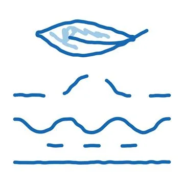 Smoothing problem areas of skin doodle icon hand drawn illustration Illustrazione stock