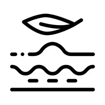 Smoothing problem areas of skin icon vector outline illustration Illustrazione stock