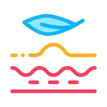 Smoothing problem areas of skin icon vector outline illustration Illustrazione stock