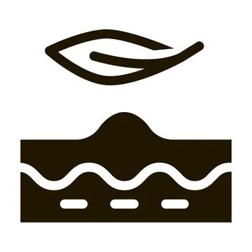 Smoothing problem areas of skin icon Vector Glyph Illustration Illustrazione stock