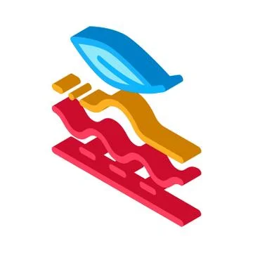 Smoothing problem areas of skin isometric icon vector illustration Illustrazione stock